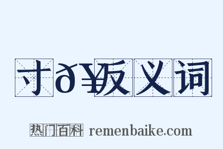 寸𥳑反义词是什么意思的图片